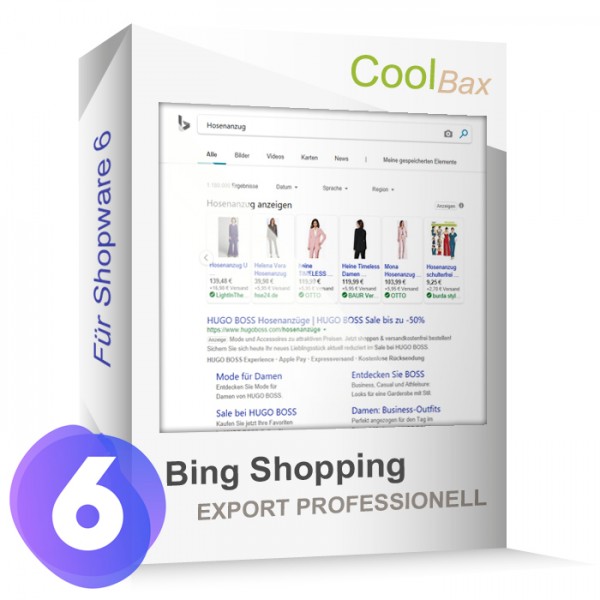 Bing Shopping Export Professionell SW6